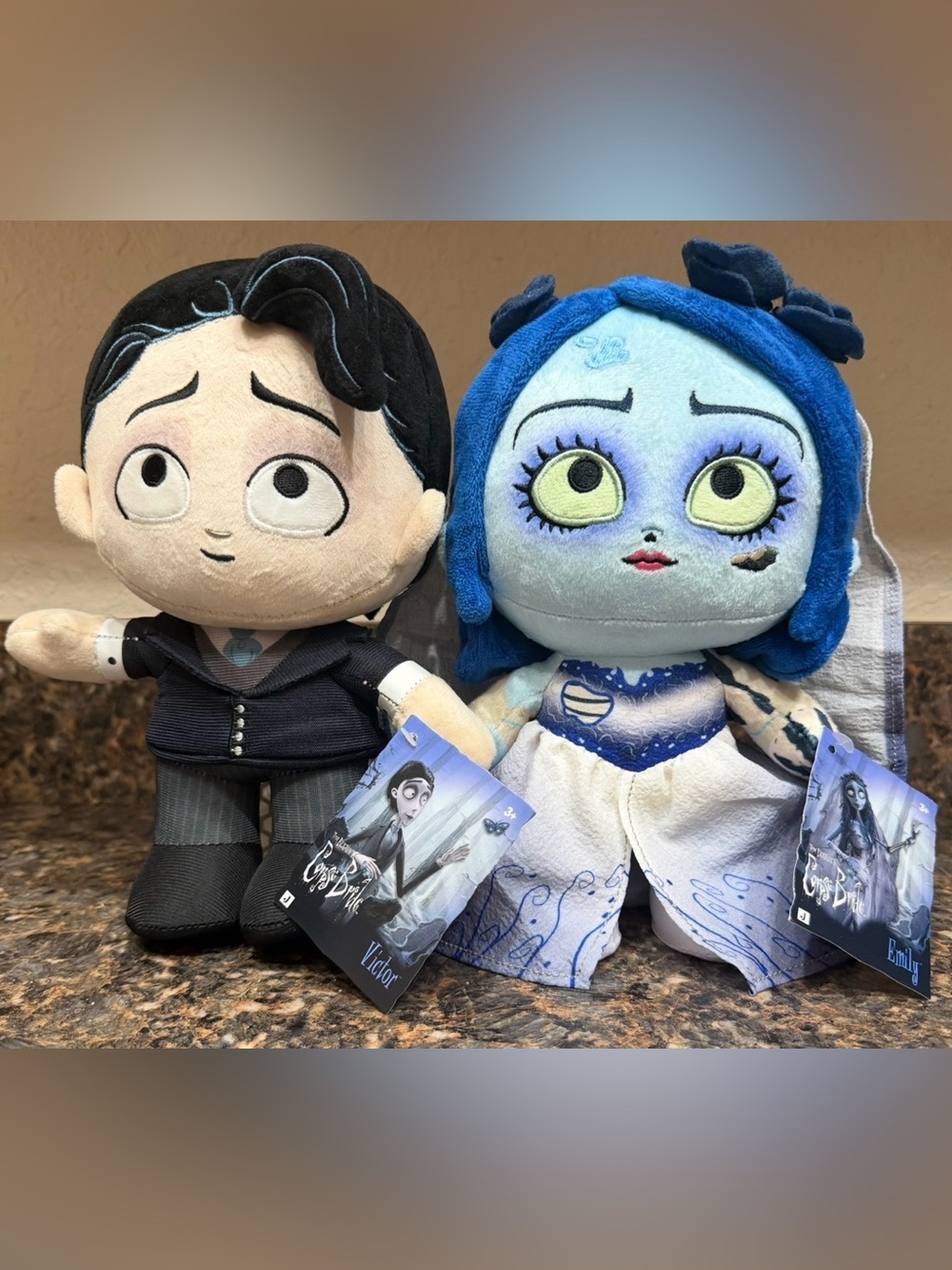 Corpse Bride Victor & Emily Plush Set